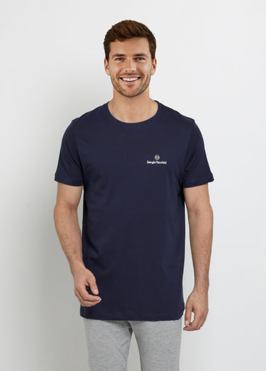 T-shirt col rond manches courtes, foncé Marine