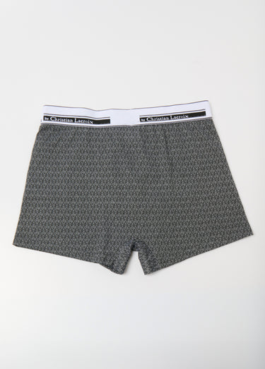 Boxer avec ceinture élastiquée, logo Imprime Gris/Noir