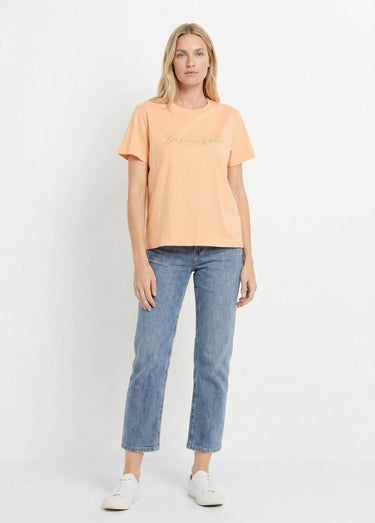 T-shirt manches courtes, Bisou salé Orange