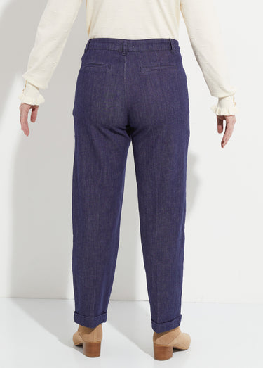 Jean coupe droite avec petit revers Brut