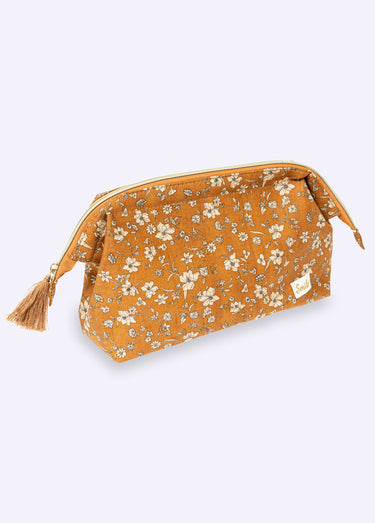Trousse de toilette ouverture large Jaune