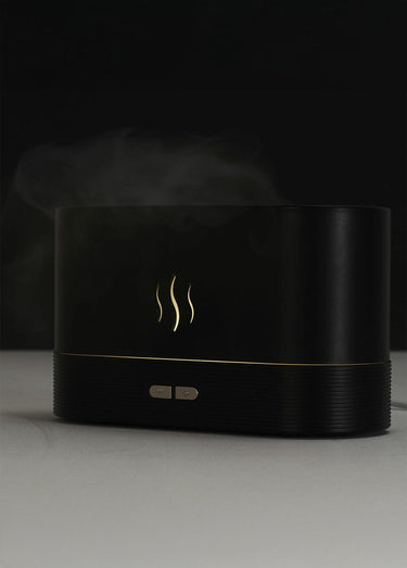 Diffuseur de parfum LED, effet flamme Noir