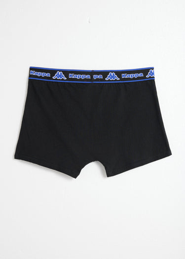 Boxer ceinture logo vif Noir/Bleu