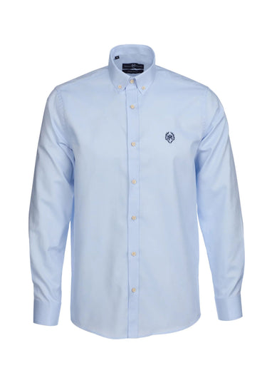 Chemise chic avec col américain Bleu Tendre