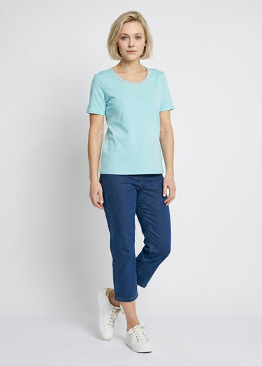 T-shirt manches courtes fantaisie cloutée Aqua