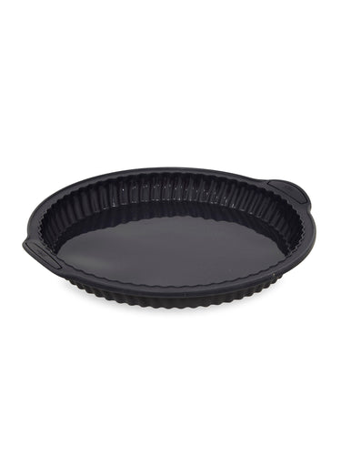 Moule à tarte en silicone et acier Noir