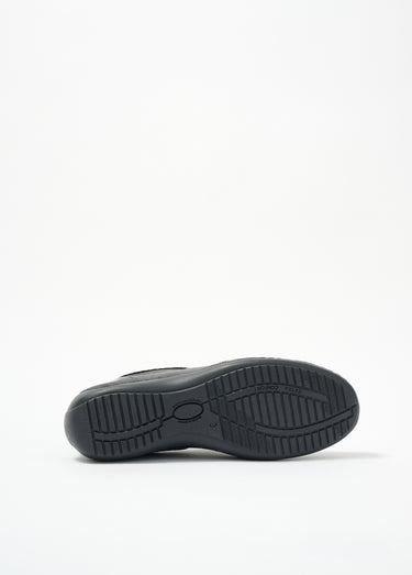 Mocassins élastiqués compensés en cuir Noir