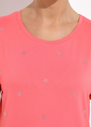 T-shirt strass manches courtes Capucine