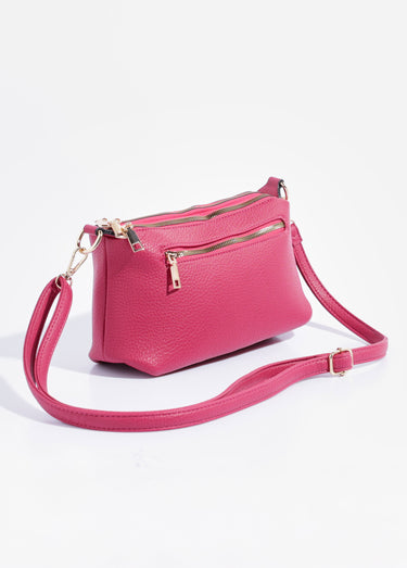 Sac pochette 3 compartiments Framboise