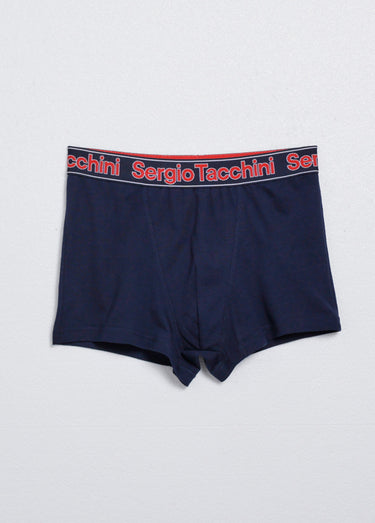 Boxer uni ceinture élastiquée contrastante Marine