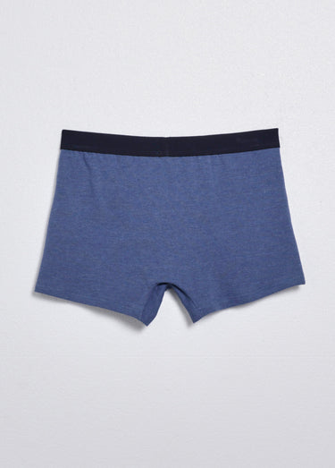 Boxer coton avec bandes logo Bleu