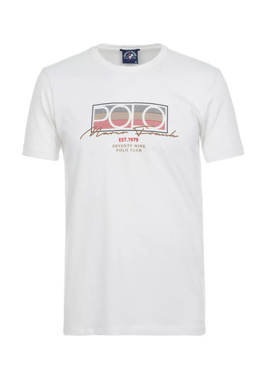 T-shirt à manches courtes, thème polo Blanc