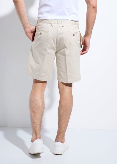 Bermuda chic en twill de coton Ecru