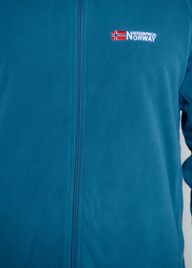 Veste polaire chaude avec col montant Bleu Petrole