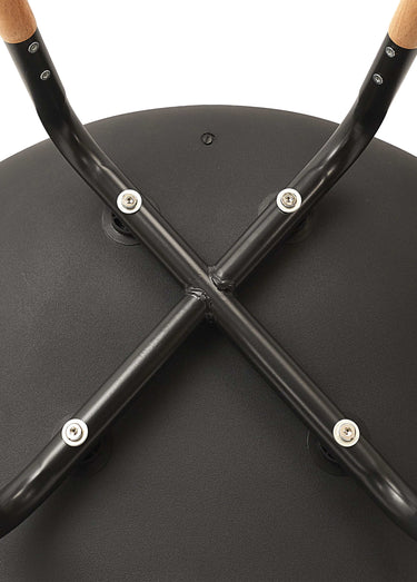 Set 4 Chaises coque claires, pieds bois Noir