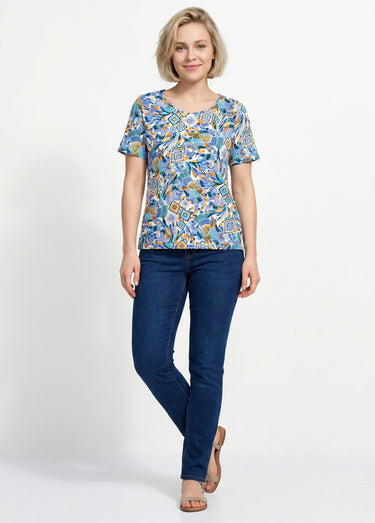 T-shirt long manches courtes Multicolore