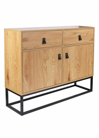 Buffet design, bois et pied métal Naturel / Noir