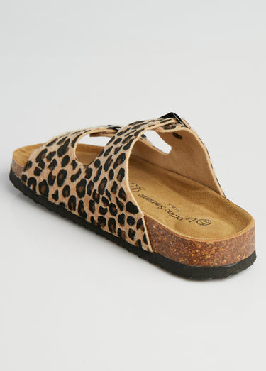 Mules 2 boucles et semelle anatomique Leopard