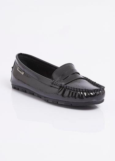 Mocassins vernis, semelle antidérapante Vernis Noir
