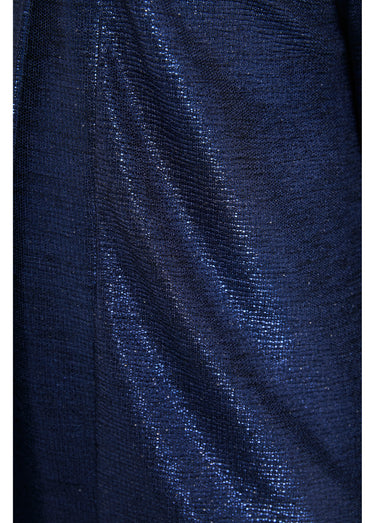 Veste longue maille brillante cérémonie Bleu Nuit