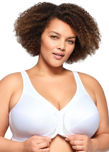 Soutien-gorge MagicLift Grandes Tailles Aide à la Posture, Fermeture Frontale, Sans Armatures n°1265 Blanc