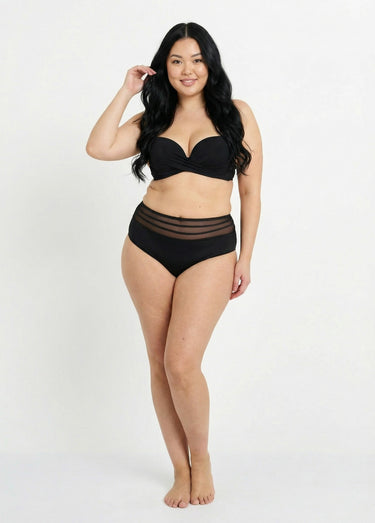 Maillot de bain 2 pièces grande taille Noir