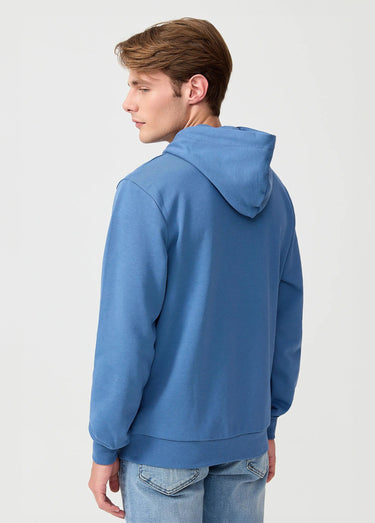 Sweat à capuche molletonné, poche kangourou Indigo