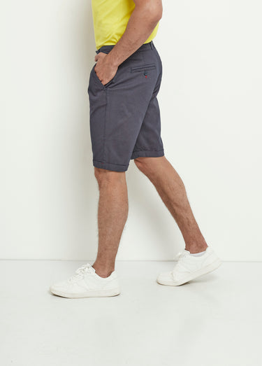 Bermuda style chino avec revers Marine