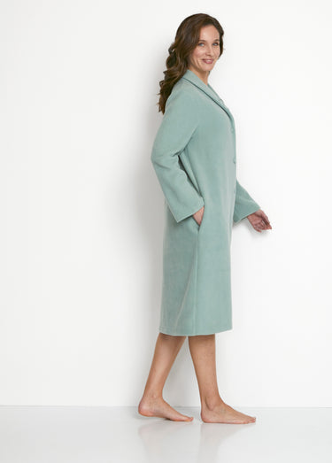Peignoir robe de chambre polaire uni Vert
