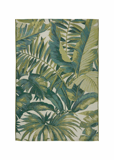 Tapis d'extérieur motif feuilles/fleurs Jungle