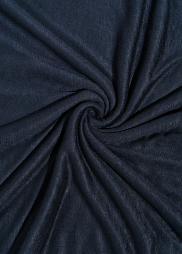 Coupon tissu habillement, jersey fine jauge Noir