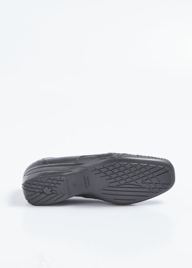 Mocassins compensés élastiqués en cuir Noir