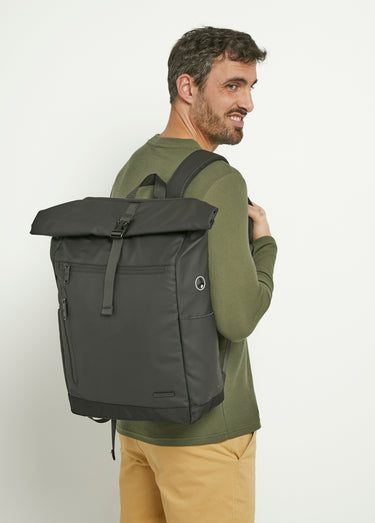 Sac à dos urbain multipoches zippé Noir