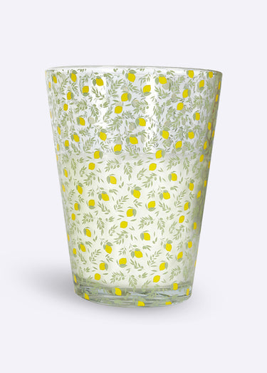 Bougie parfum citronnelle en verre, 23cm Citron