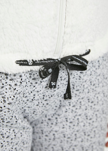 Pull zippé confort polaire chaud clair Blanc