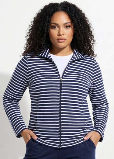 Veste zippée détente col montant Raye Marine