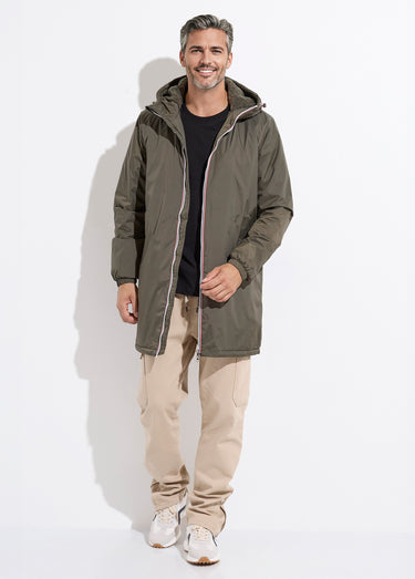 Parka longue chaude fourrée déperlante Kaki