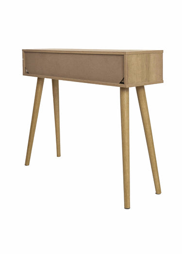 Console en bois et cannage Beige
