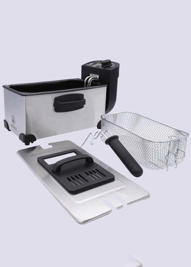 Friteuse 3L anti-adhésive inox Noir/Inox