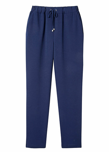 Pantalon fluide taille élastiquée Marine