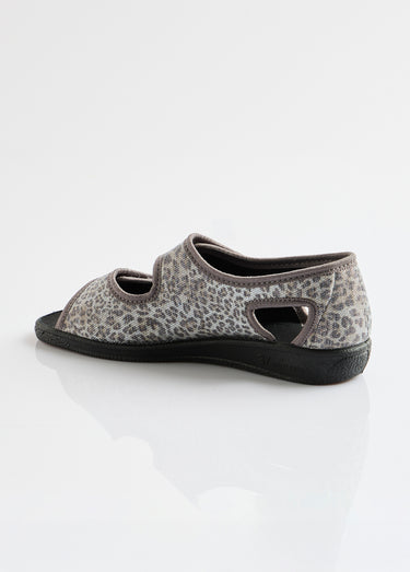 Sandales vegan largeur confort Gris