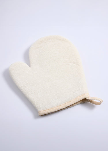 Gant exfoliant double face Blanc