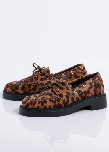Mocassins tendance avec semelle épaisse Leopard