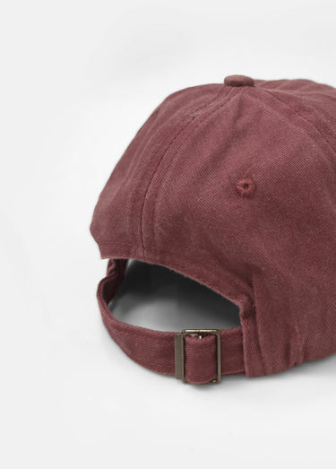Casquette en pur coton, effet blanchi Bordeaux