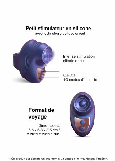 Mini sextoy rechargeable KISSCOOL Indigo