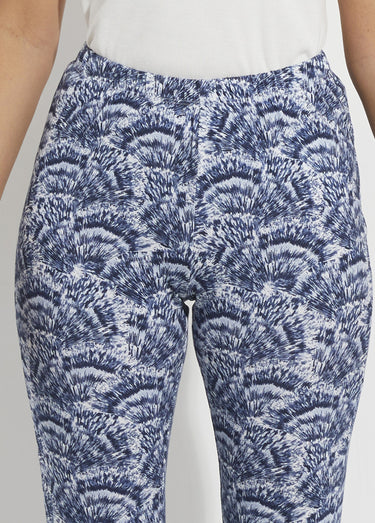 Legging ceinture élastiquée uni ou imprimé Bleu Ciel