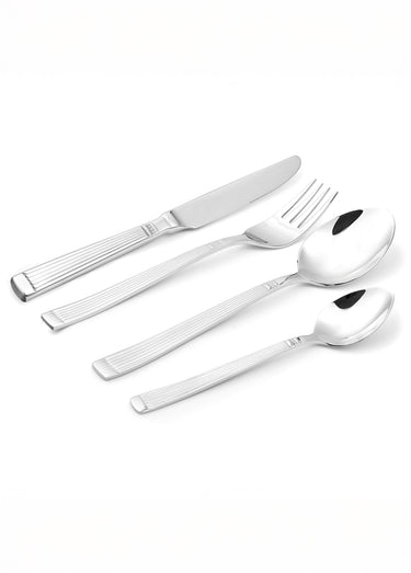 Ménagère 24 pièces inox brillant, Iris Gris