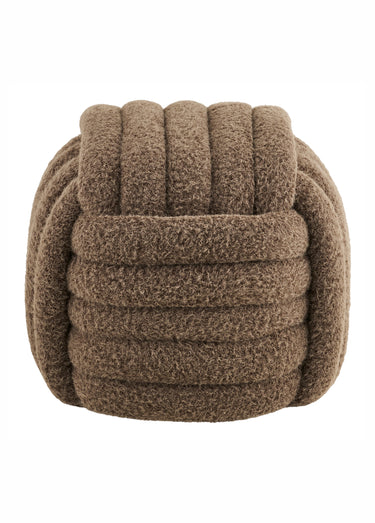 Pouf texturé effet cordage NAPIER Marron