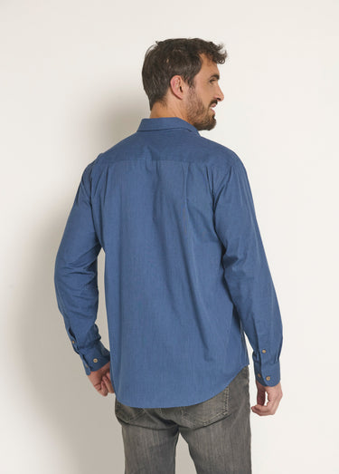 Chemise manches longues entretien facile Bleu