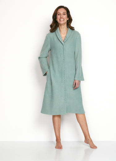 Peignoir robe de chambre polaire uni Vert